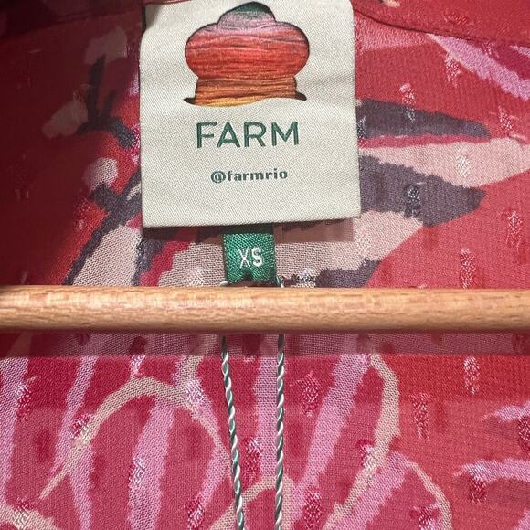 Anthropologie X Farm Rio Mixed Floral Long-Sleeve Dress Multicolor Size XS - Picture 6 of 10